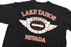 画像4: Used Harley-Davidson S/S Print Tee Black made in USA (4)