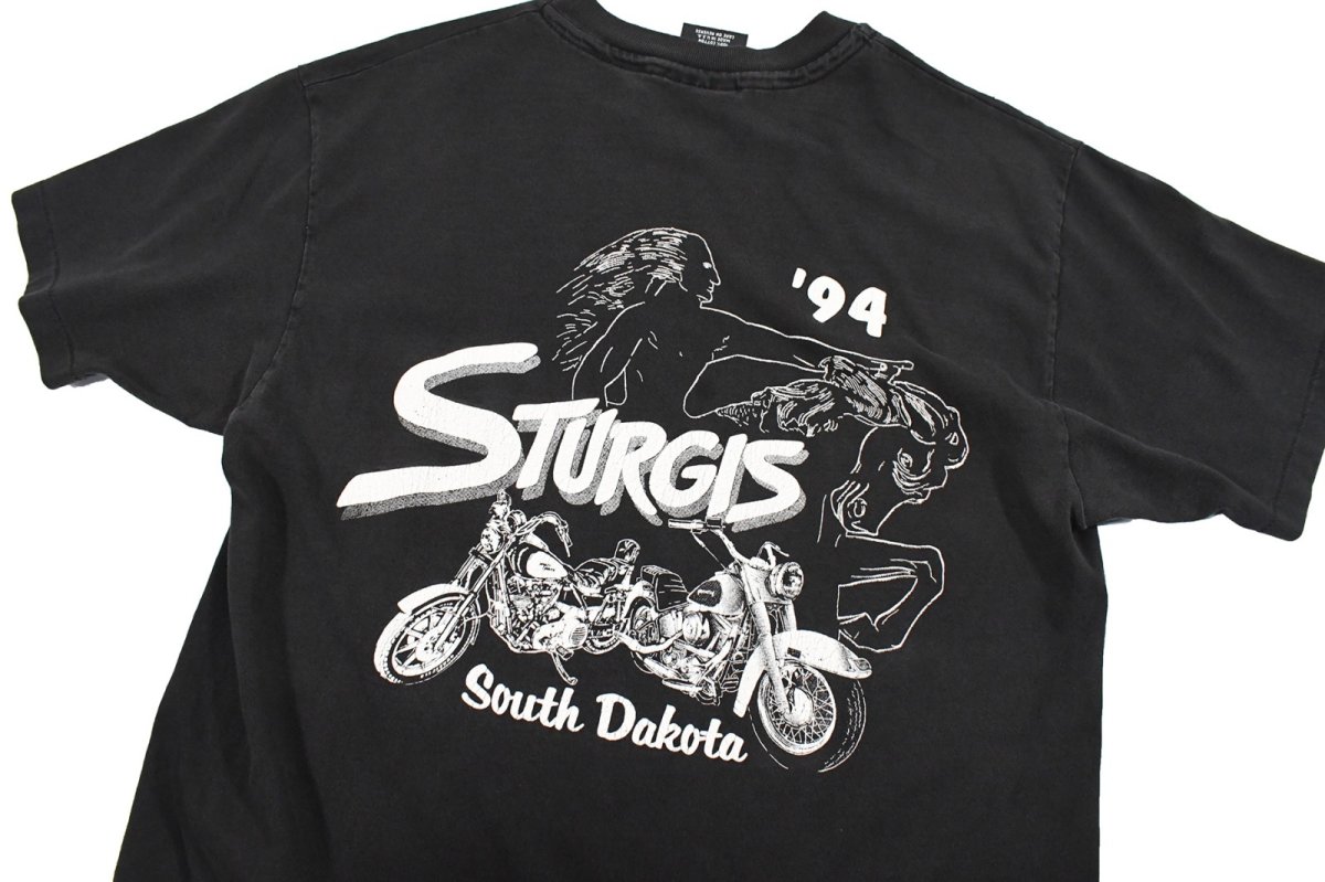 画像4: Used Harley-Davidson S/S Print Tee Black made in USA (4)