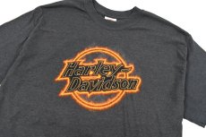 画像2: Used Harley-Davidson S/S Print Tee Charcoal made in USA (2)