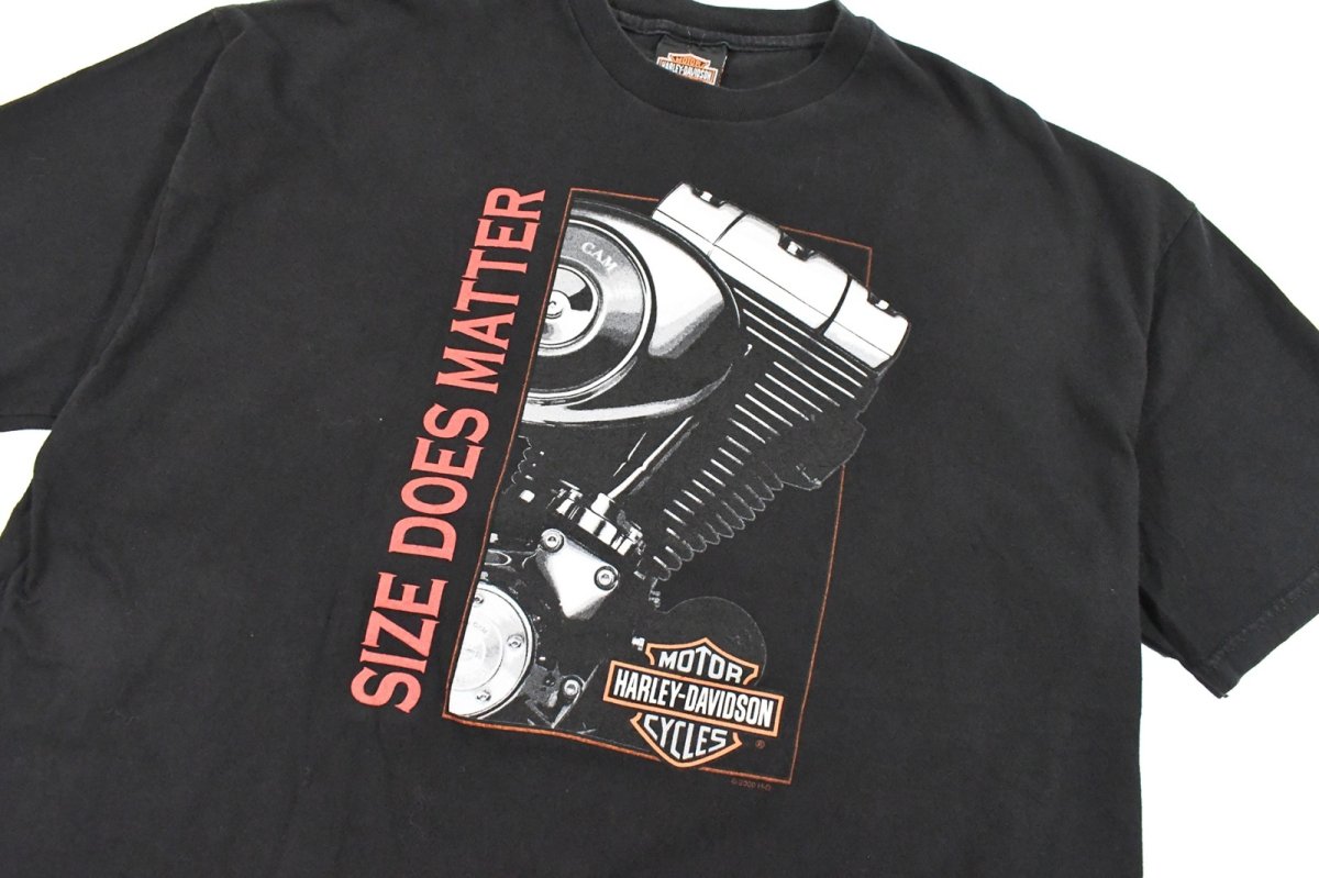 画像2: Used Harley-Davidson S/S Print Tee Black made in USA (2)