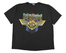 画像1: Used Harley-Davidson S/S Print Tee Black made in USA (1)