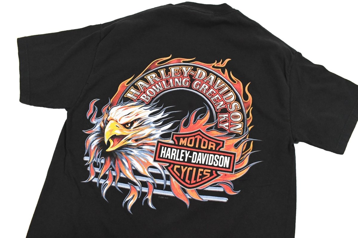 画像4: Used Harley-Davidson S/S Print Tee Black made in USA (4)