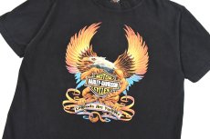 画像2: Used Harley-Davidson S/S Print Tee Black made in USA (2)