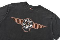 画像2: Used Harley-Davidson S/S Print Tee Black made in USA (2)