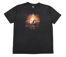 画像1: Used Harley-Davidson S/S Print Tee Black made in USA (1)