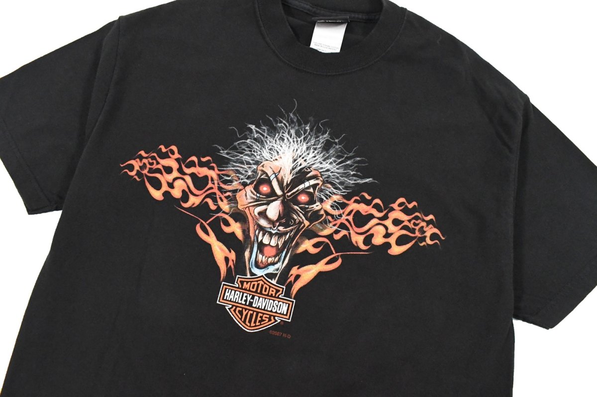 画像2: Used Harley-Davidson S/S Print Tee Black made in USA (2)