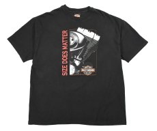 画像1: Used Harley-Davidson S/S Print Tee Black made in USA (1)