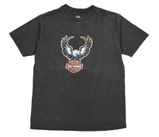 画像1: Used Harley-Davidson S/S Print Tee Black made in USA (1)