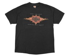 画像1: Used Harley-Davidson S/S Print Tee Black made in USA (1)