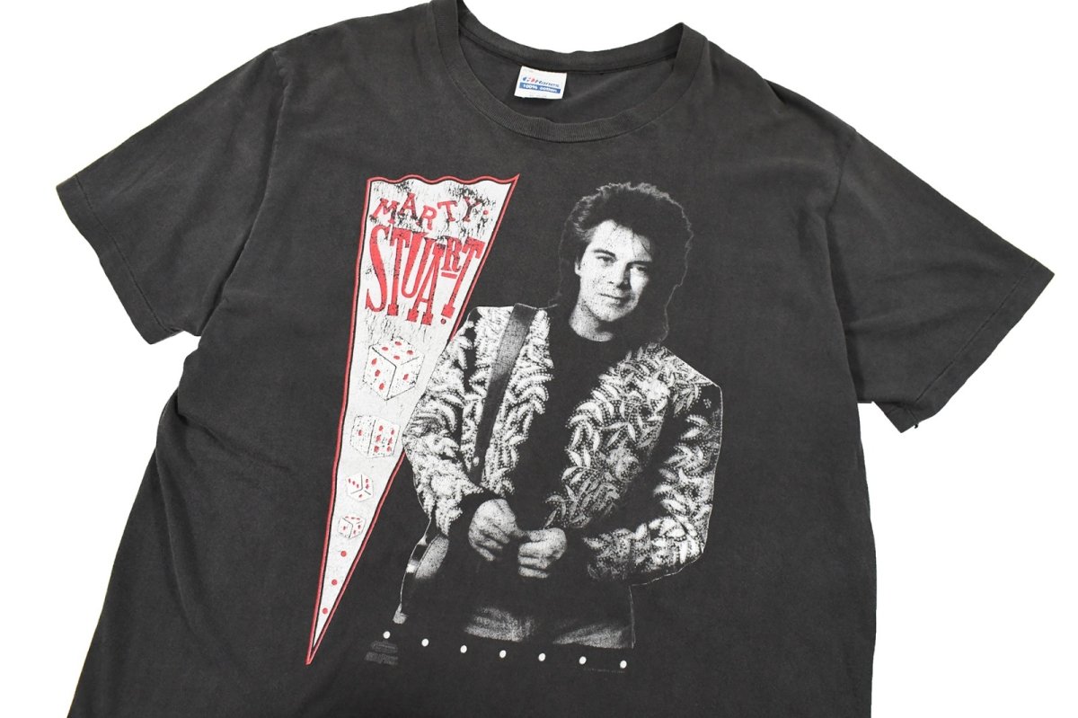 画像2: Used Musician Print Tee "Marty Stuart" made in USA (2)