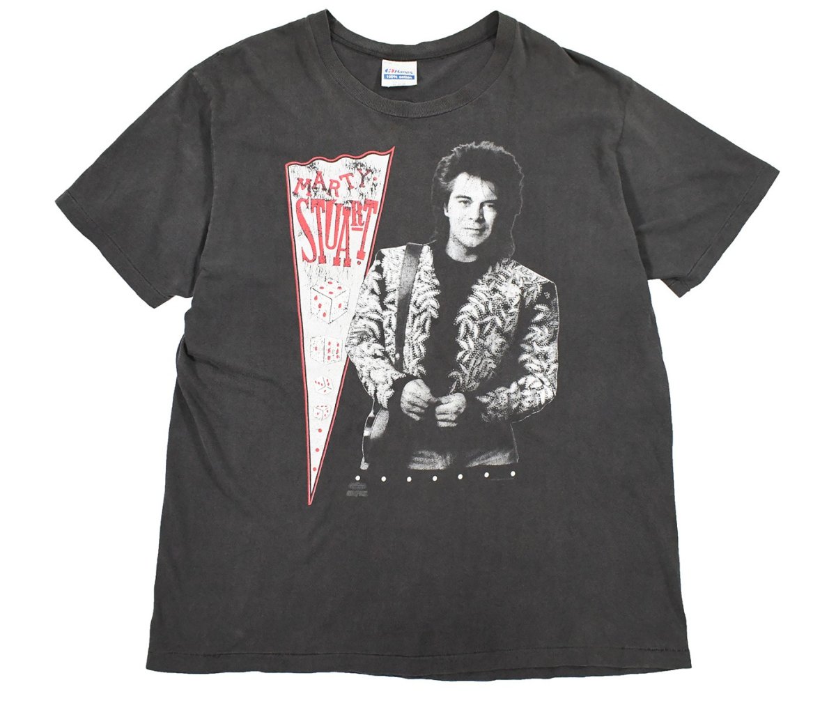 画像1: Used Musician Print Tee "Marty Stuart" made in USA (1)