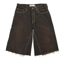 画像1: Deadstock Levi's 567 Customized Denim Jorts Reactive Dye Brown リーバイス (1)