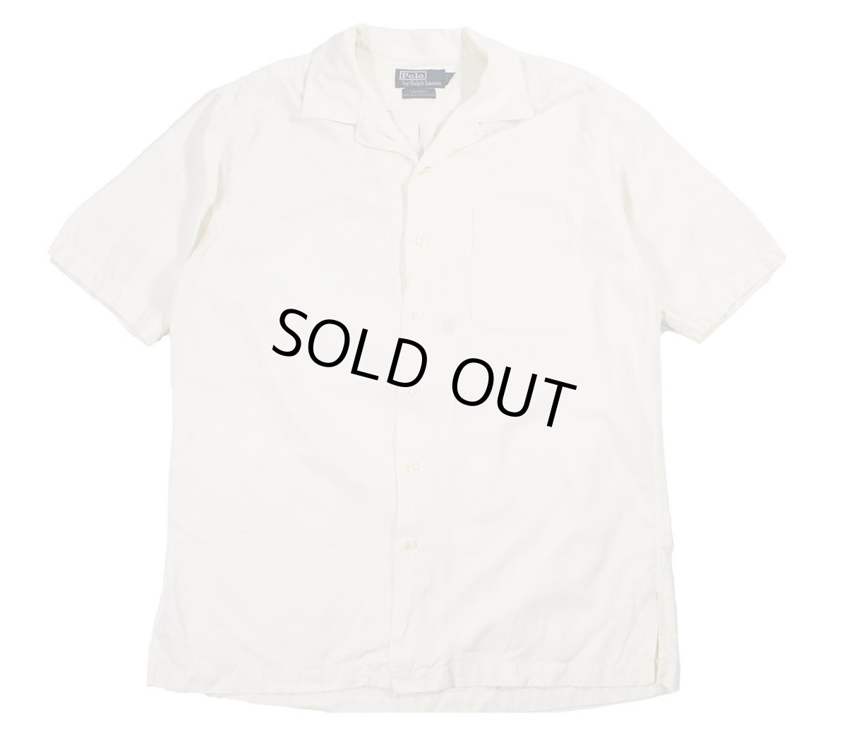 画像1: Used Polo Ralph Lauren S/S Open Collar Silk Shirt "Caldwell" (1)