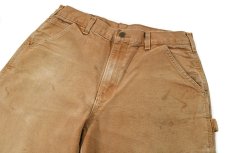 画像2: Used Carhartt Duck Carpenter Pants Brown カーハート (2)