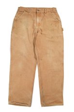 画像1: Used Carhartt Duck Carpenter Pants Brown カーハート (1)
