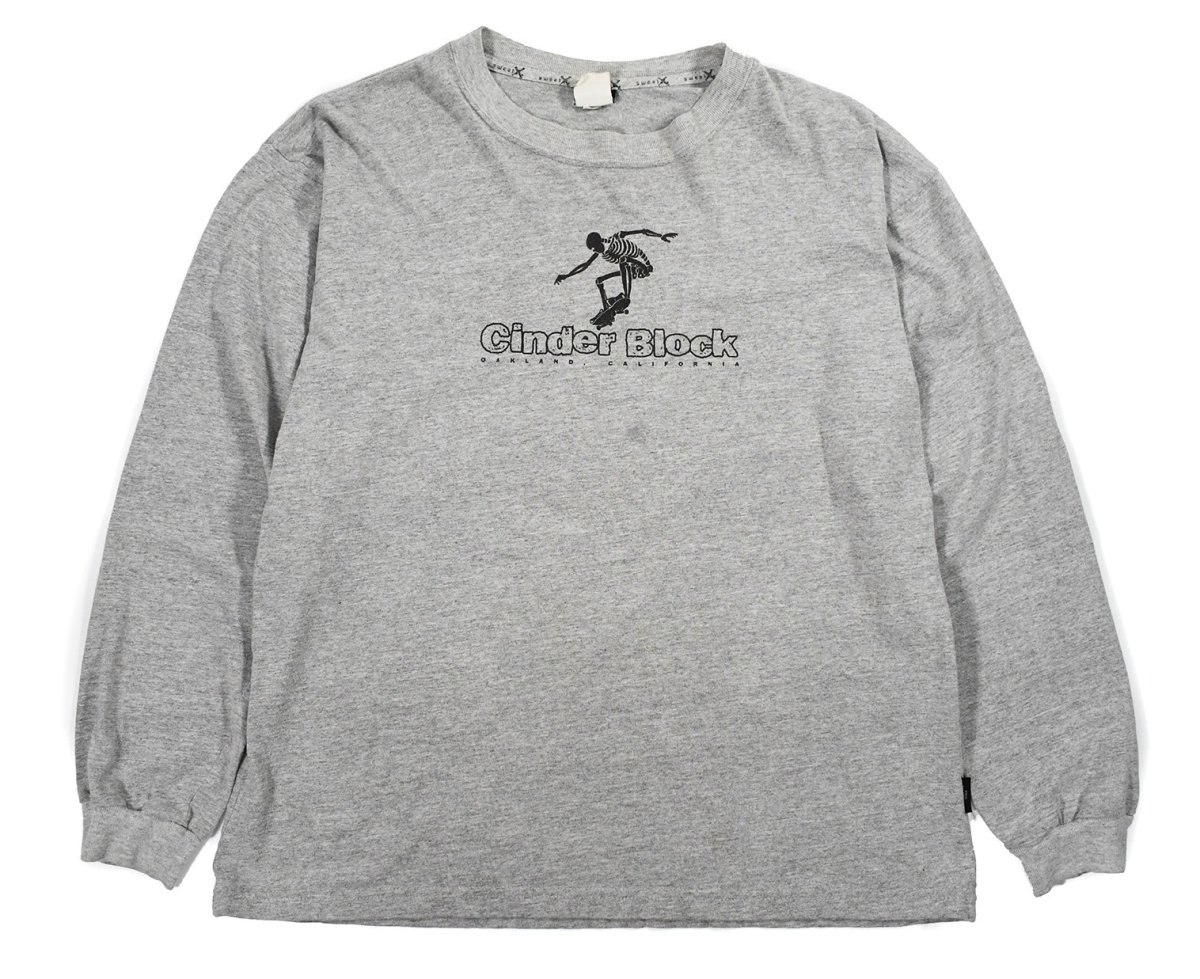 画像1: Used L/S Print Tee "Cinder Block" made in USA (1)