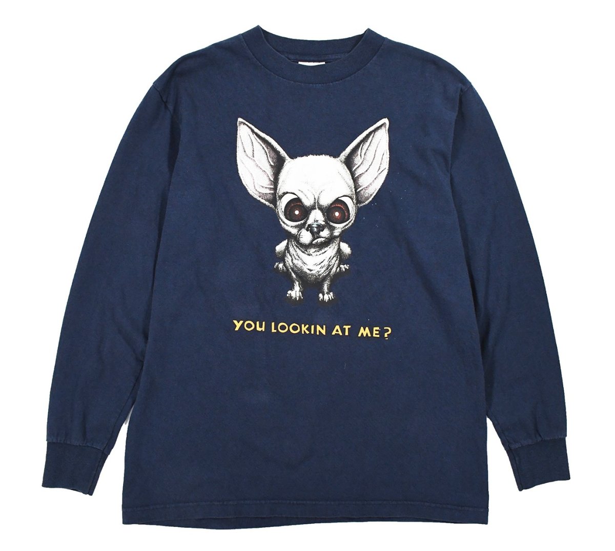 画像1: Used L/S Print Tee "You Lookin at Me?" made in USA (1)