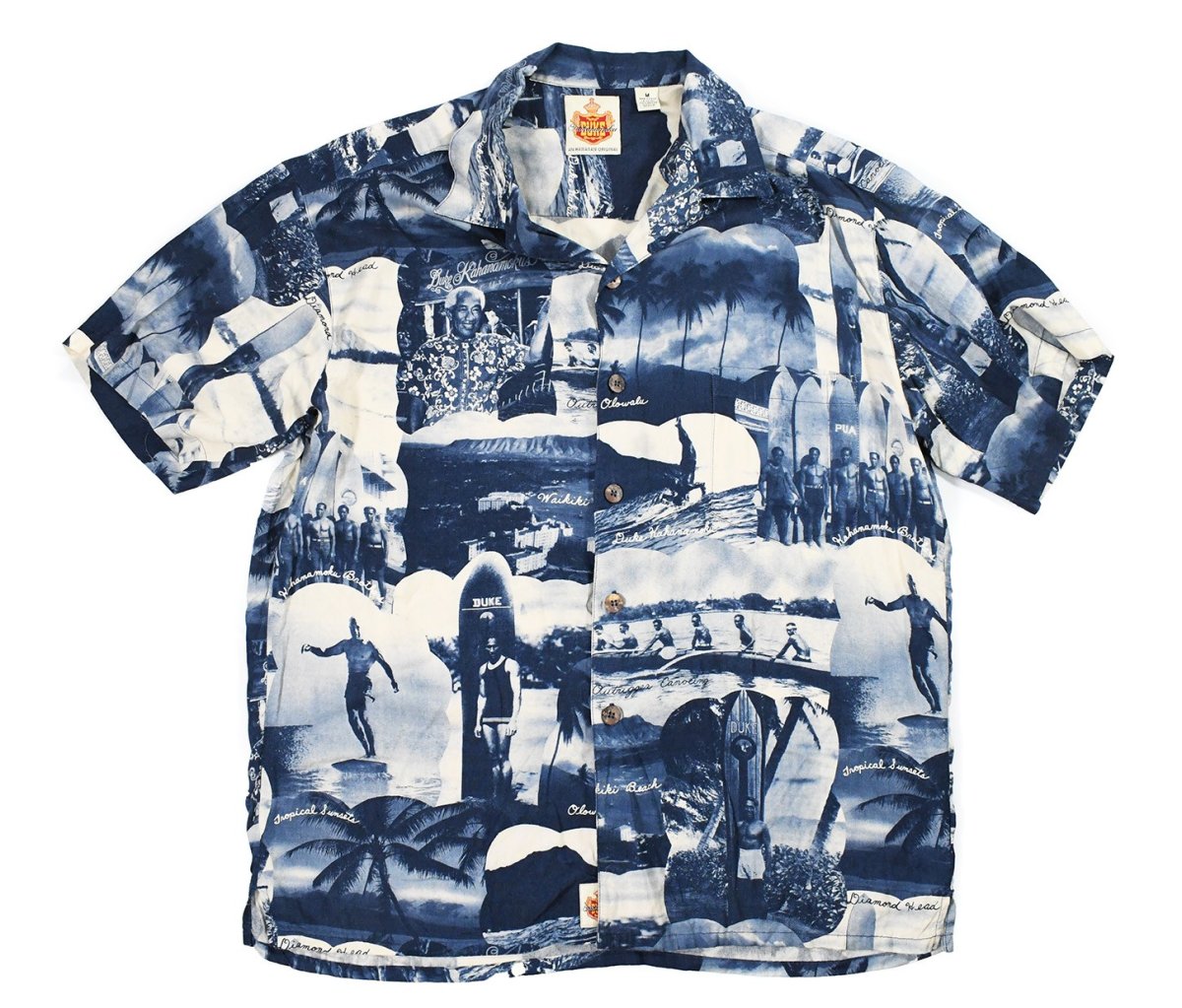 画像1: Deadstock Duke Kahanamoku S/S Rayon Aloha Shirt (1)