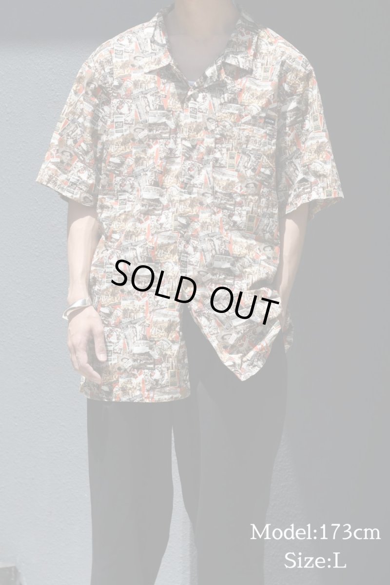 画像5: Used Cinch S/S Open Collar Cotton Shirt (5)