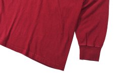 画像3: Used Gap L/S Blank Pocket Tee Burgundy made in USA (3)