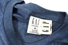 画像3: Deadstock Gap Blank S/S Pocket Tee Navy made in USA (3)