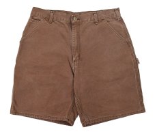 画像1: Used Carhartt Duck Work Shorts Chocolate カーハート (1)