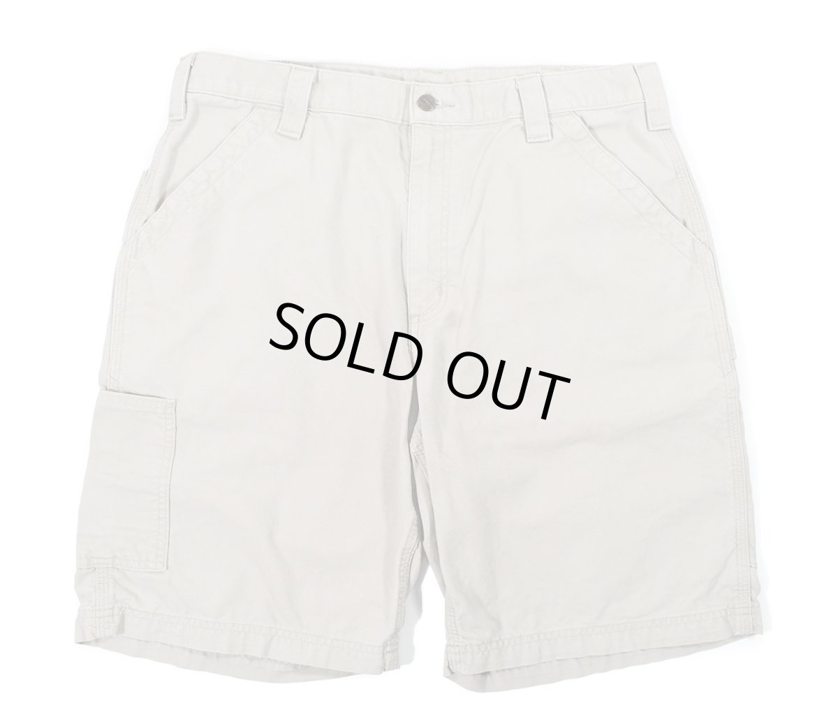 画像1: Used Carhartt Canvas Work Shorts Tan カーハート (1)