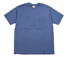 画像1: Deadstock Gap Blank S/S Pocket Tee Navy made in USA (1)