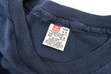 画像3: Used Hanes Blank S/S Pocket Tee Fade Navy made in USA (3)