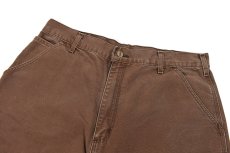 画像2: Used Carhartt Duck Work Shorts Chocolate カーハート (2)