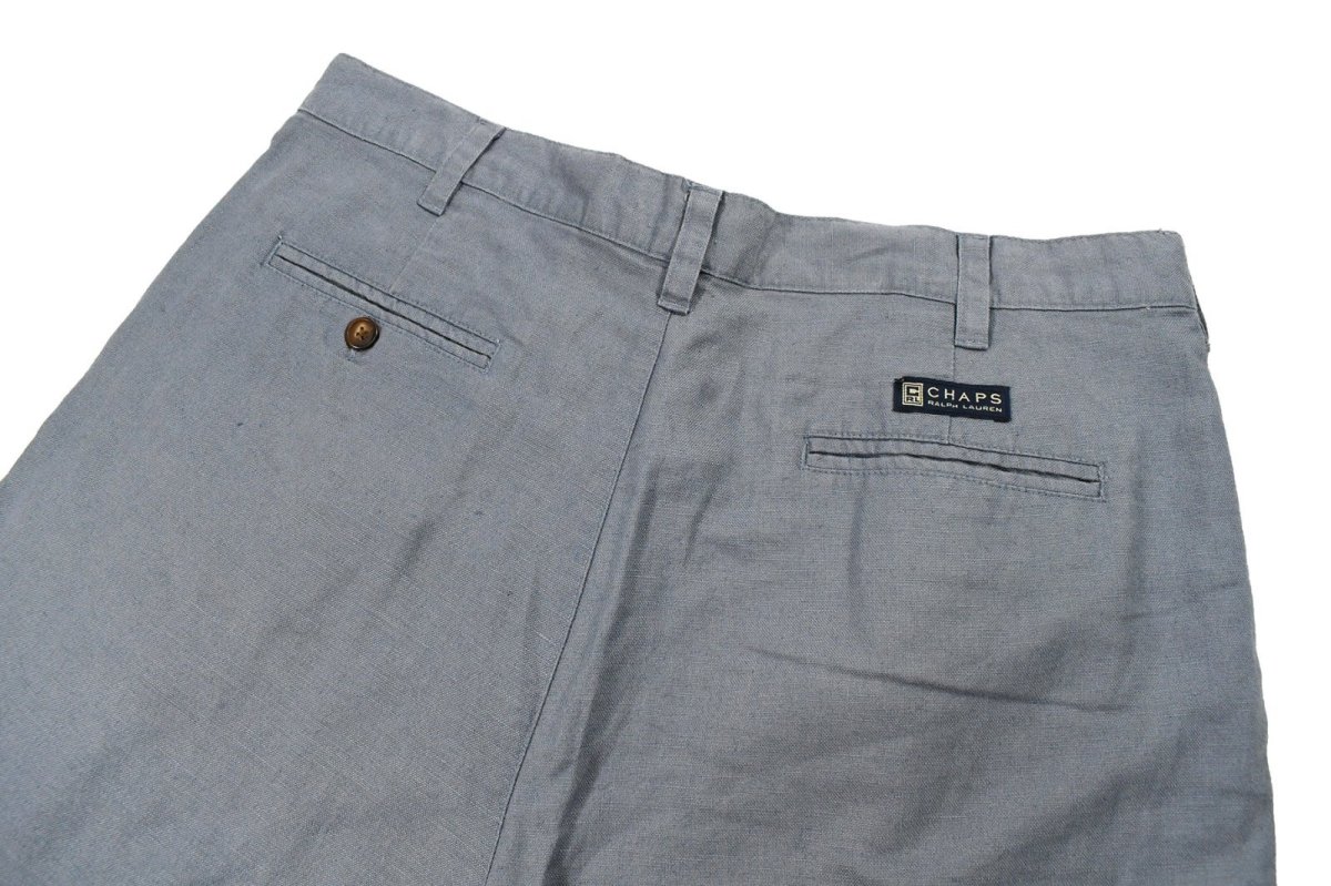 画像3: Used Chaps Ralph Lauren Pleated Linen Shorts ラルフローレン (3)