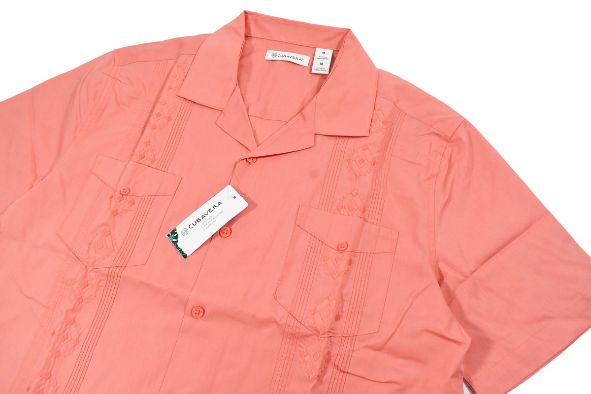 画像2: Cubavera Short Sleeve Guayabera Shirt Lantana キューバベラ (2)