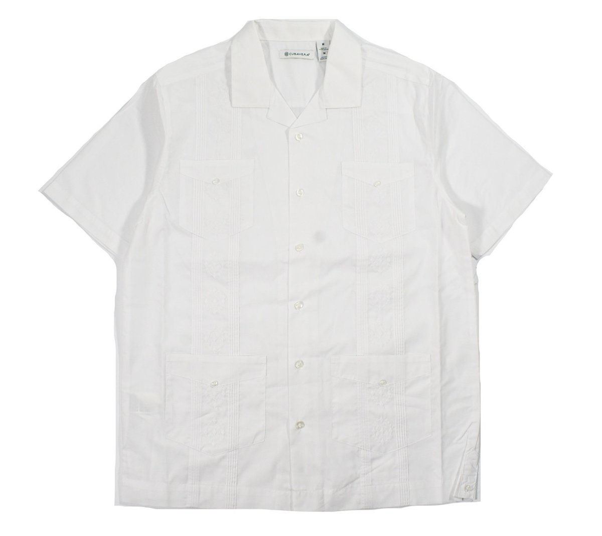 画像1: Cubavera Short Sleeve Guayabera Shirt White キューバベラ (1)