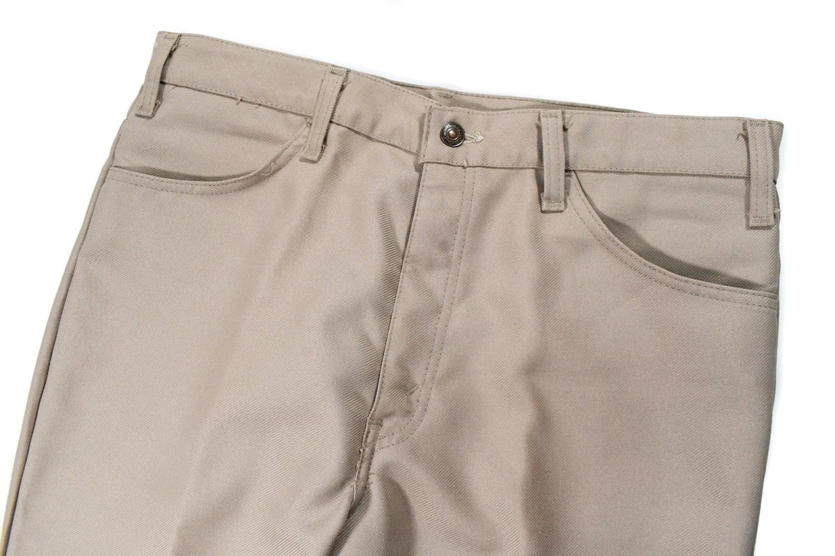 画像2: Used Levi's 517 Flare Pants Khaki made in USA スタプレ (2)