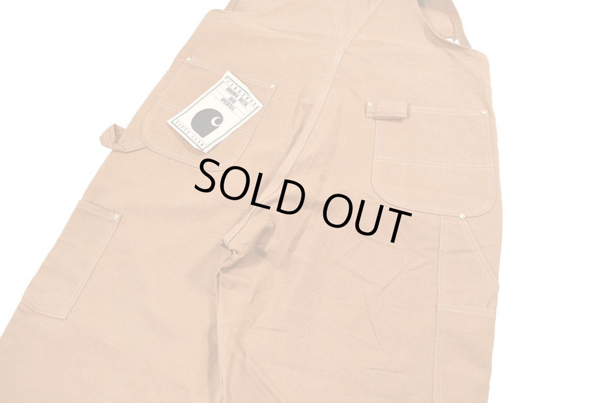 画像4: Deadstock Carhartt Double Knee Duck Overall Brown made in USA (4)