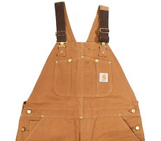 画像1: Deadstock Carhartt Double Knee Duck Overall Brown made in USA (1)