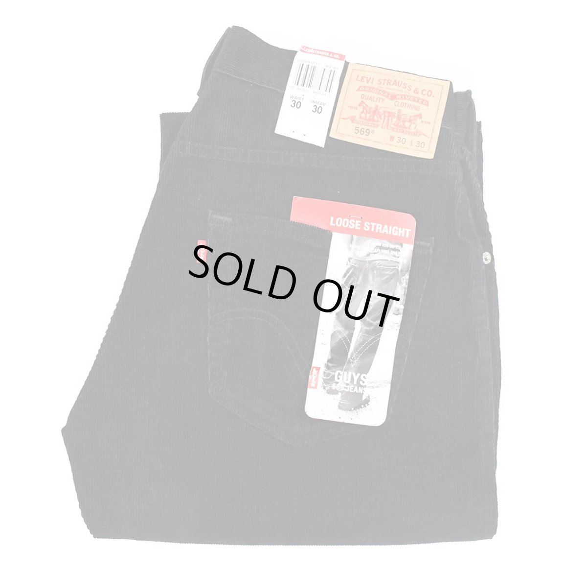 画像1: Deadstock Levi's 569 Corduroy Pants Black リーバイス (1)