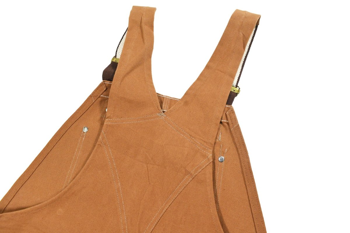 画像5: Deadstock Carhartt Double Knee Duck Overall Brown made in USA (5)