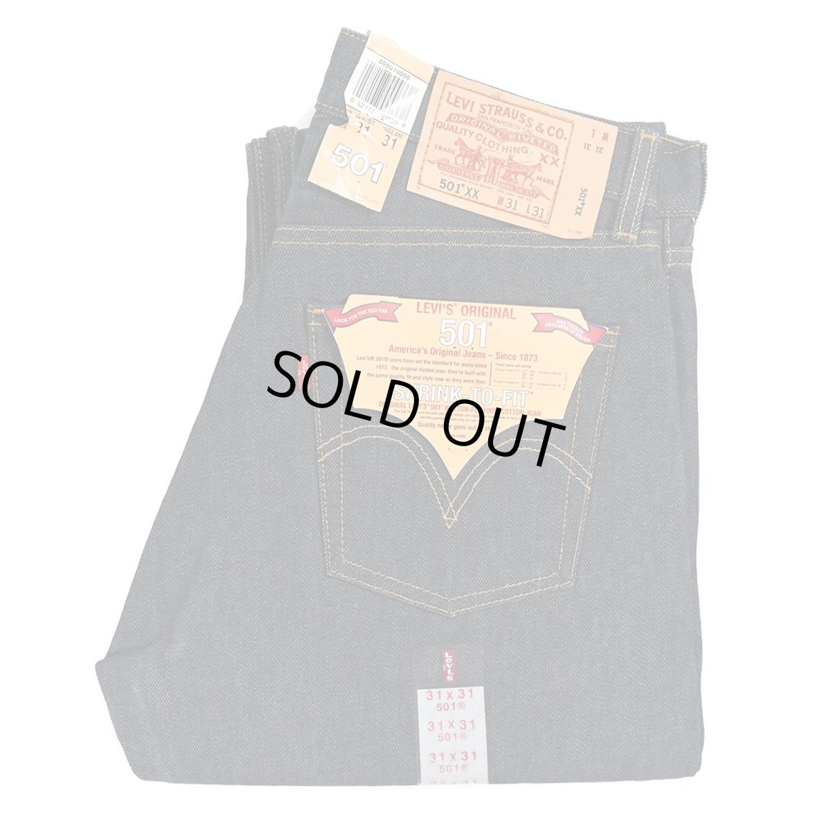 画像1: Deadstock Levi's 501 Denim Pants #0000 リーバイス (1)