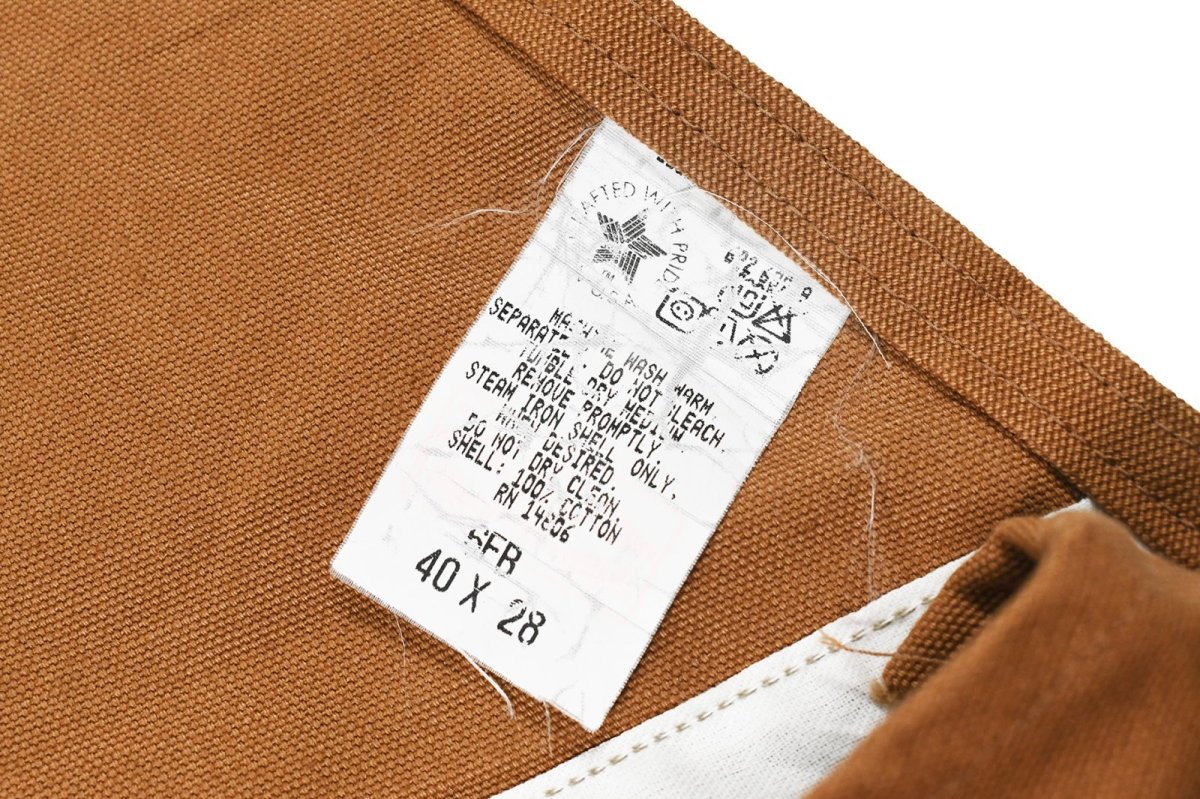 画像6: Deadstock Carhartt Double Knee Duck Overall Brown made in USA (6)