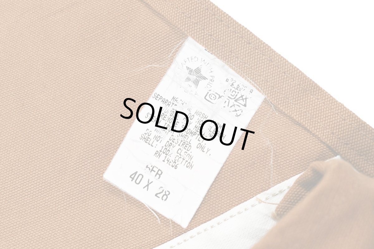 画像6: Deadstock Carhartt Double Knee Duck Overall Brown made in USA (6)