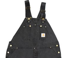 画像1: Used Carhartt Double Knee Duck Overall Black (1)
