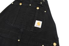 画像2: Used Carhartt Double Knee Duck Overall Black made in USA (2)