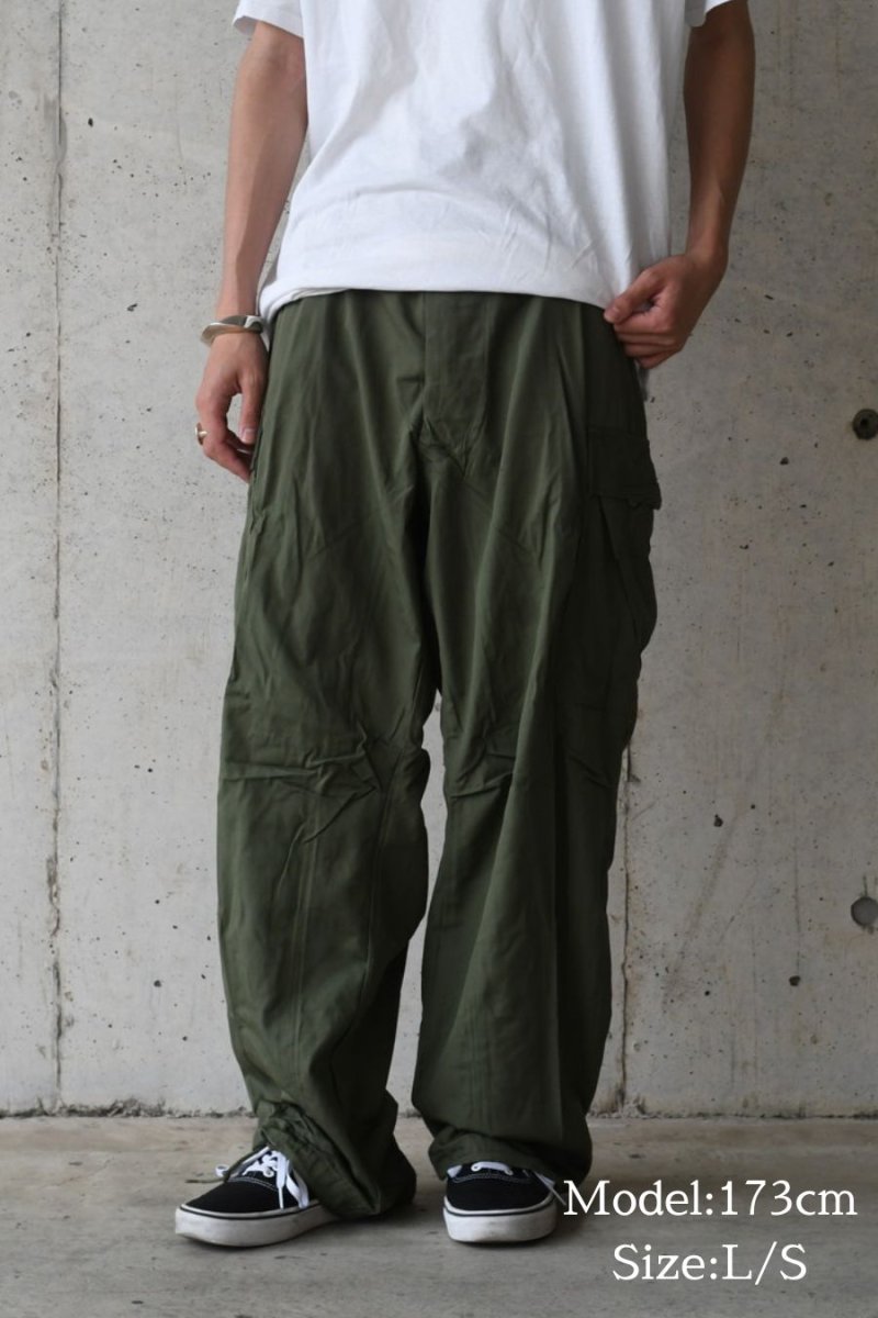 画像10: 60s Deadstock Us Army Cotton Poplin Non Rip Jungle Fatigue Pants Olive (10)
