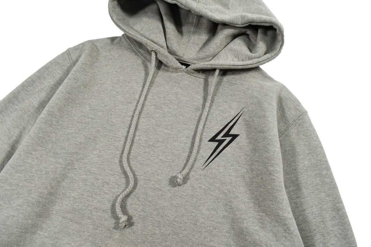 画像2: Deadstock Stussy Print Sweat Hoodie Grey (2)