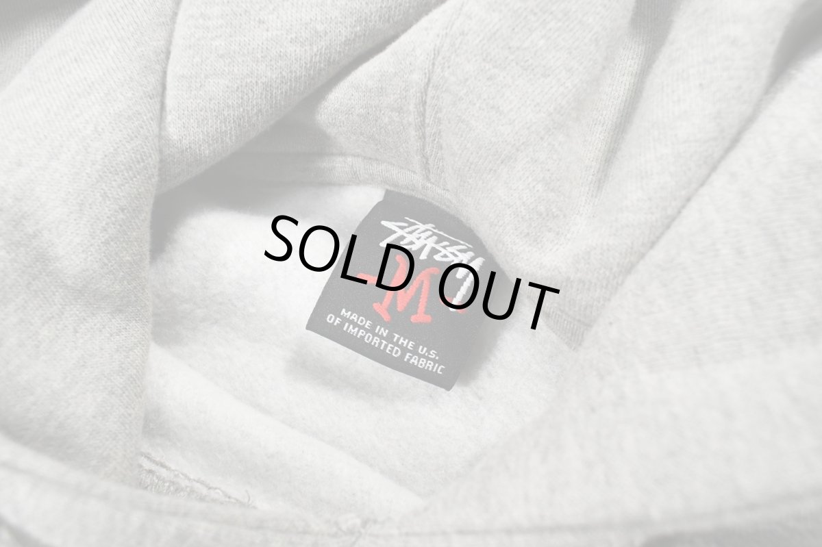 画像4: Deadstock Stussy Print Sweat Hoodie Grey (4)