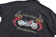 画像5: Used Tommy Bahama Embroidered Open Collar Shirt "Harley-Davidson" (5)