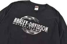 画像2: Used Harley-Davidson L/S Print Tee Black (2)