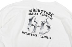 画像7: Used Harley-Davidson L/S Print Pocket Tee White made in USA (7)