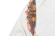 画像5: Used Harley-Davidson L/S Print Pocket Tee White made in USA (5)